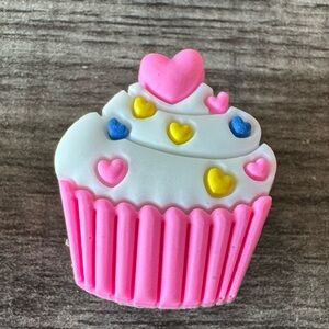 Colorful Cupcake with Hearts Shoe Charm CROCS Jibbitz 5/$20